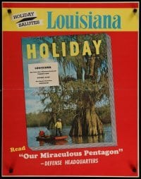 4r358 HOLIDAY MARCH 1952 magazine advertising 1952 great image of Louisiana swamp!