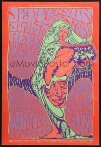 4r240 JEFFERSON AIRPLANE/JIMMY REED/JOHN LEE HOOKER/STU GARDNER blacklight music poster 1967 cool!