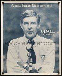 4r046 MO UDALL 20x25 political campaign 1976 a new leader for a new era, beat by Carter!