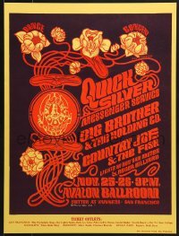 4r264 QUICKSILVER MESSENGER SERVICE/BIG BROTHER/COUNTRY JOE style A 15x20 music poster 1966 Moscoso!