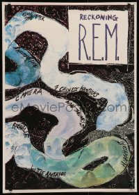 4r265 R.E.M. 25x36 music poster 1984 Reckoning, cool twisted river art, alternative rock 'n' roll!