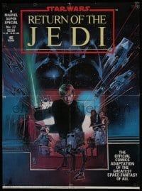 4r388 RETURN OF THE JEDI 24x33 special poster 1983 George Lucas, Luke & more, Bill Sienkiewicz!