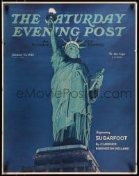 4r395 SATURDAY EVENING POST 22x28 special poster 1942 cover from January 10, Ivan Dmitri art!