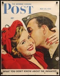 4r402 SATURDAY EVENING POST 22x28 special poster 1942 cover from May 30, military Ruzzie Green art!