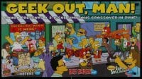 4r404 SIMPSONS COMICS 18x32 special poster 2009 Matt Groening, cartoon art of cast, geek out man!