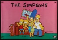 4r468 SIMPSONS horizontal tv poster 1994 Matt Groening, artwork of TV's favorite family on couch!