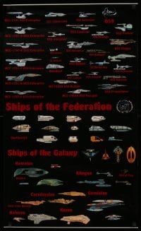 4r407 STAR TREK 20x33 special poster 1990s cool images of ships of the Federation and Galaxy!