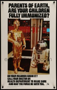 4r411 STAR WARS HEALTH DEPARTMENT POSTER 14x22 special 1979 C3P0 & R2D2, do your records show it?