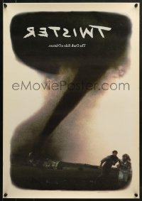4r005 TWISTER 19x27 static cling poster 1996 storm chasers Bill Paxton & Helen Hunt, different!