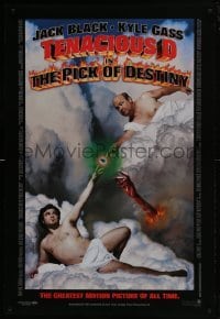 4r955 TENACIOUS D IN THE PICK OF DESTINY DS 1sh 2006 Sistine Chapel art of Jack Black & Kyle!