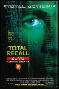 4r516 TOTAL RECALL 2070 26x40 video poster 1999 Michael Easton, Karl Pruner, Machine Dreams!