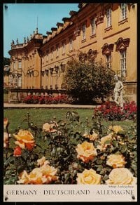 4r125 GERMANY 20x29 German travel poster 1965 Schloss Ludwigsburg, huge Baroque palace!