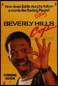 4s266 BEVERLY HILLS COP teaser 1sh 1984 how does Eddie Murphy follow a movie like Trading Places!