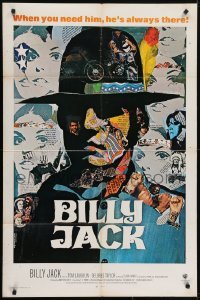 4s094 BILLY JACK int'l 1sh 1971 Tom Laughlin, completely different artwork by Piero Ermanno Iaia!