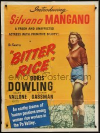 4s275 BITTER RICE 1sh 1950 Vittorio Gassman, introducing primitive beauty Silvana Mangano!