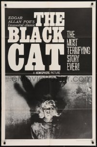 4s277 BLACK CAT 1sh 1966 Edgar Allan Poe, Robert Frost, Robyn Baker, cool horror image!