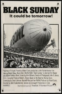 4s278 BLACK SUNDAY 1sh 1977 Goodyear Blimp zeppelin disaster at the Super Bowl!