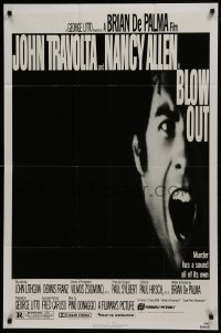 4s285 BLOW OUT 1sh 1981 John Travolta, Brian De Palma, murder has a sound all of its own!