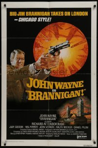 4s100 BRANNIGAN int'l 1sh 1975 great different art of fighting John Wayne in England!