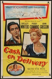4s317 CASH ON DELIVERY 1sh 1956 Shelley Winters, Peggy Cummins, English!