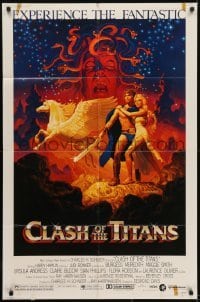 4s335 CLASH OF THE TITANS 1sh 1981 Ray Harryhausen, great fantasy art by Greg & Tim Hildebrandt!