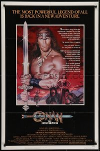 4s347 CONAN THE DESTROYER 1sh 1984 Arnold Schwarzenegger is the most powerful legend of all!