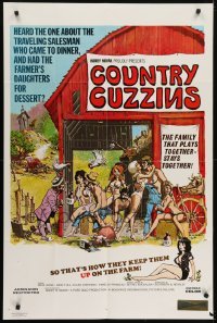 4s352 COUNTRY CUZZINS 1sh 1970 sexploitation, a family that plays together stays together!
