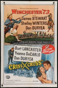 4s358 CRISS CROSS/WINCHESTER '73 1sh 1958 James Stewart & Burt Lancaster double bill!