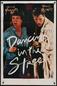 4s365 DANCING IN THE STREET 1sh 1985 great huge image of Mick Jagger & David Bowie singing!