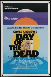 4s369 DAY OF THE DEAD 1sh 1985 George Romero's Night of the Living Dead zombie horror sequel!