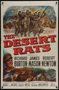 4s377 DESERT RATS 1sh 1953 Richard Burton leads Australian & New Zealand soldiers against Nazis!
