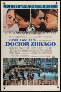4s386 DOCTOR ZHIVAGO style A 1sh 1965 Omar Sharif, Julie Christie, top cast, Lean English epic!