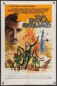 4s388 DOLL SQUAD 1sh 1973 Ted V. Mikels directed, lady assassins with orders to Seduce and Destroy!
