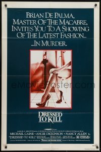 4s395 DRESSED TO KILL 1sh 1980 Brian De Palma shows you the latest fashion of murder, sexy legs!