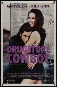 4s397 DRUGSTORE COWBOY 1sh 1989 Matt Dillon & sexy Kelly Lynch, directed by Gus Van Sant!
