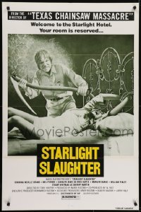 4s408 EATEN ALIVE 1sh 1977 Tobe Hooper, wild image of sexy bound girl on bed, Starlight Slaughter!