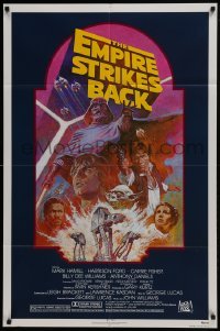 4s414 EMPIRE STRIKES BACK NSS style 1sh R1982 George Lucas sci-fi classic, cool artwork by Tom Jung!