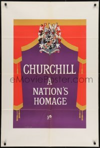 4s011 CHURCHILL A NATION'S HOMAGE English 1sh 1965 about the life of Winston Churchill!