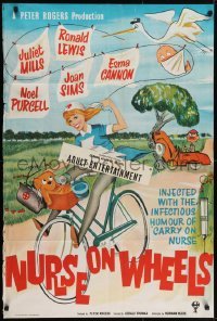 4s044 NURSE ON WHEELS English 1sh 1963 the infectious humour of 'Carry On Nurse', Juliet Mills!