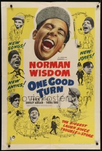 4s045 ONE GOOD TURN English 1sh 1954 Joan Rice, Shirley Abicair, cool art of Norman Wisdom!