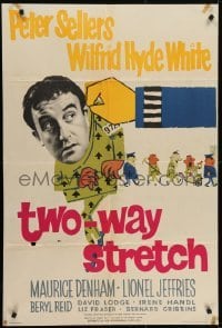 4s063 TWO-WAY STRETCH English 1sh 1960 prisoner Peter Sellers breaks out of jail & then back in!