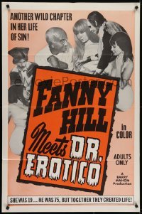 4s430 FANNY HILL MEETS DR EROTICO 1sh 1967 Barry Mahon, another chapter in her life of sin!
