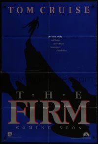 4s118 FIRM int'l teaser 1sh 1993 Tom Cruise on the run, Sydney Pollack directed, evil loves ambition!