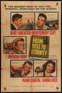 4s466 FROM HERE TO ETERNITY 1sh 1953 Burt Lancaster, Deborah Kerr, Sinatra, Reed, Clift