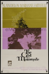 4s125 GIRL ON A MOTORCYCLE int'l 1sh 1968 sexy biker Marianne Faithfull is Naked Under Leather!