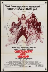 4s493 GREAT AMERICAN GIRL ROBBERY 1sh 1979 Cheerleader's Wild Weekend, try and let them go!