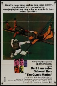 4s497 GYPSY MOTHS style A 1sh 1969 Burt Lancaster, John Frankenheimer, sky diving images!