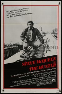 4s535 HUNTER 1sh 1980 bounty hunter Steve McQueen riding on top of a Chicago El!