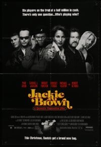 4s554 JACKIE BROWN advance 1sh 1997 Quentin Tarantino, Santa's got a brand new bag, top cast!