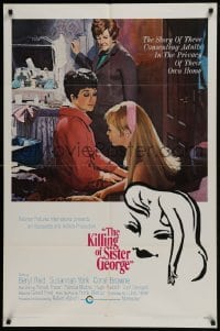 4s132 KILLING OF SISTER GEORGE int'l 1sh 1969 Susannah York in lesbian triangle, Aldrich directed!